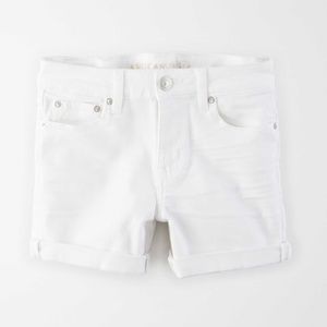 White Midi Jean shorts